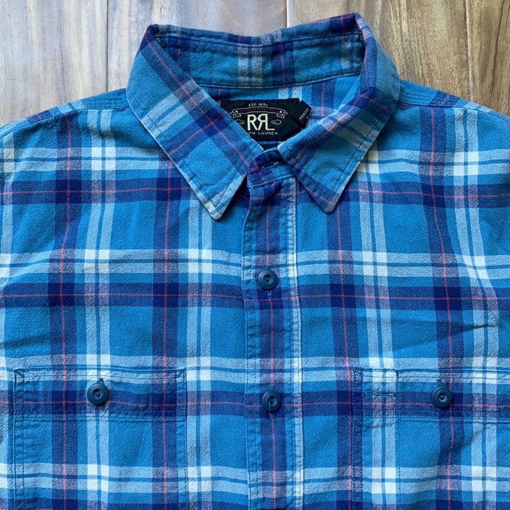 Ralph Lauren RRL Plaid Button Down Shirt M